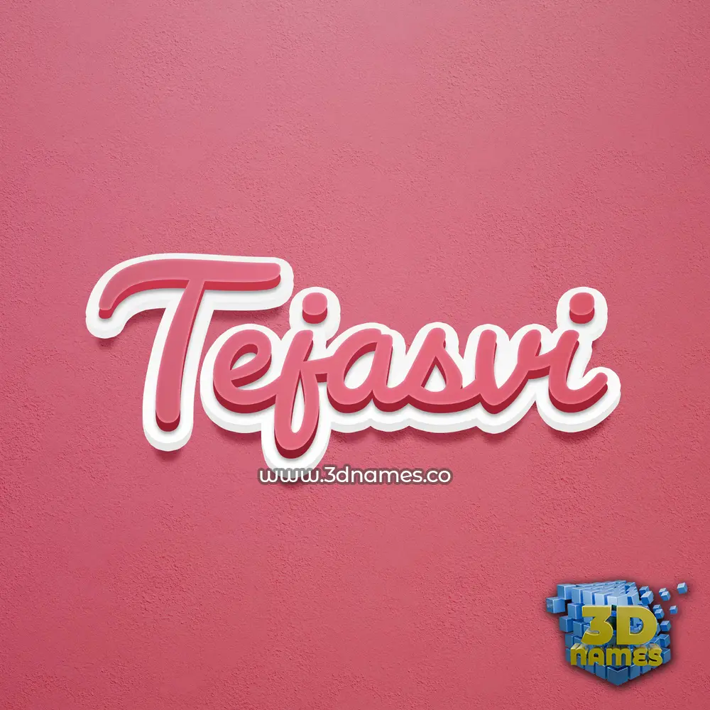 tejasvi in Red Scribble style - 3D name wallpaper