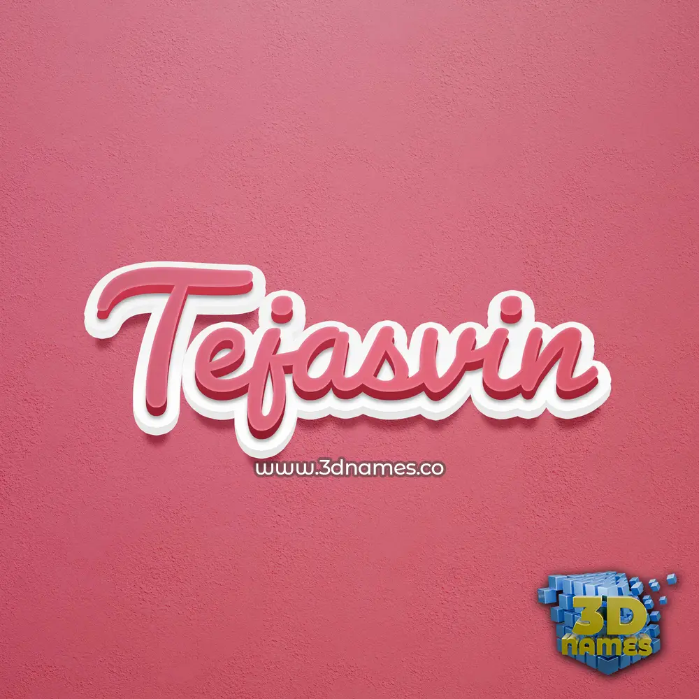tejasvin in Red Scribble style - 3D name wallpaper