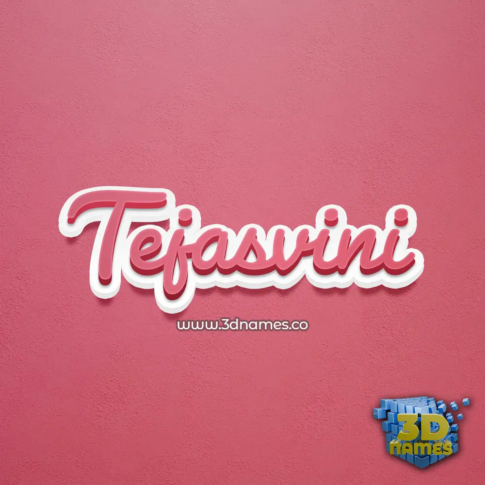 tejasvini in Red Scribble style - 3D name wallpaper