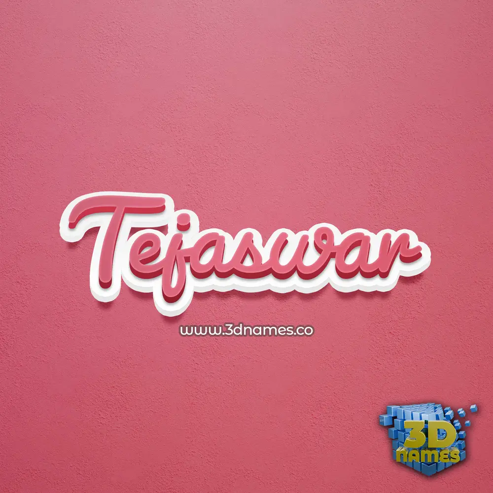 tejaswar in Red Scribble style - 3D name wallpaper