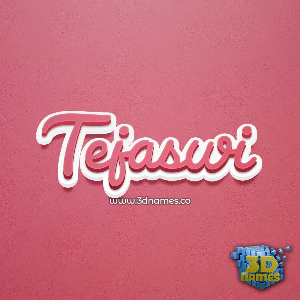 tejaswi in Red Scribble style - 3D name wallpaper