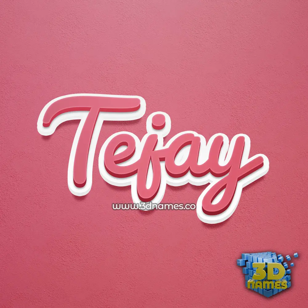 tejay in Red Scribble style - 3D name wallpaper