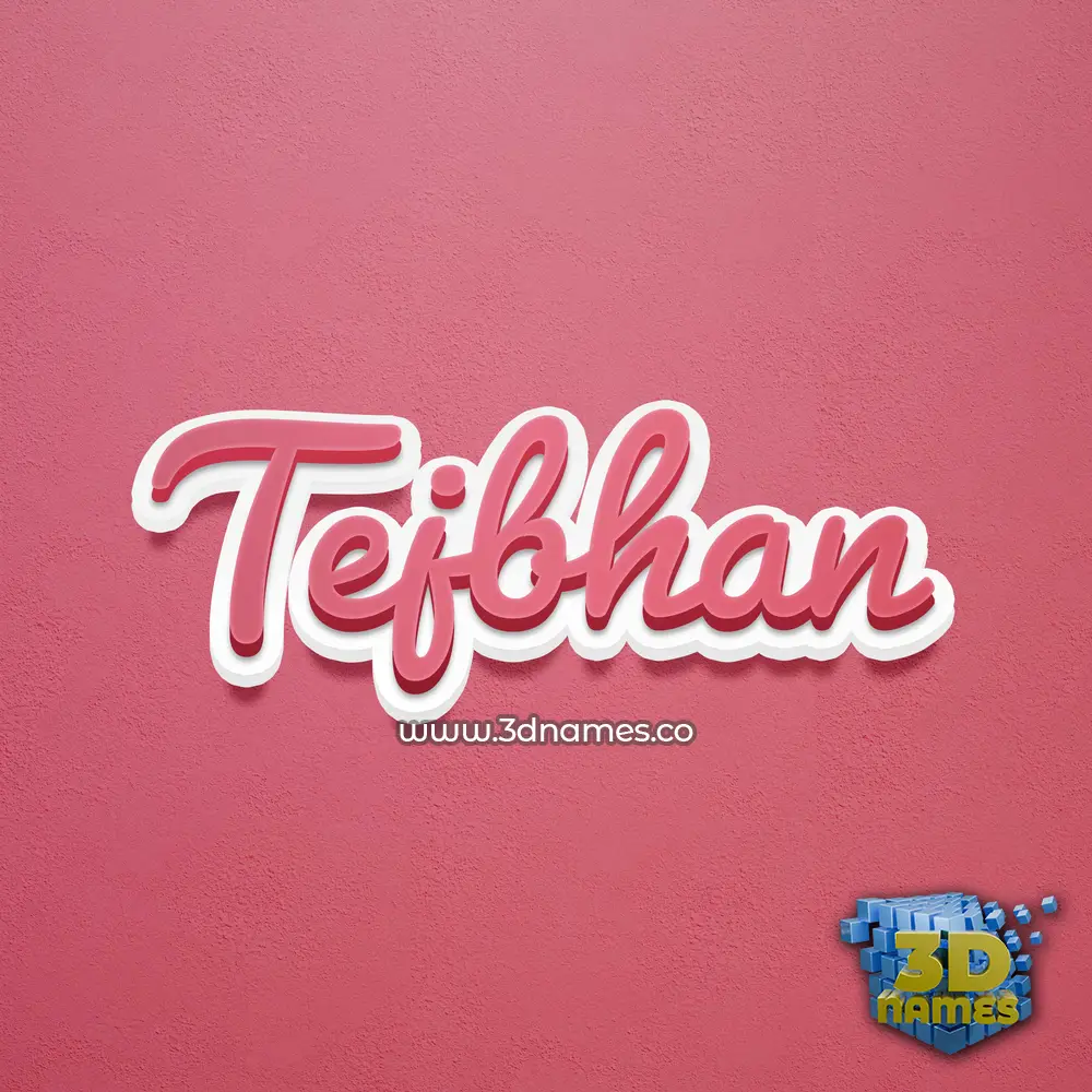 tejbhan in Red Scribble style - 3D name wallpaper