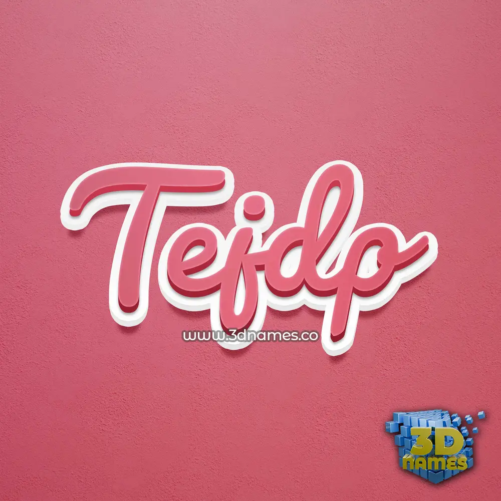 tejdp in Red Scribble style - 3D name wallpaper