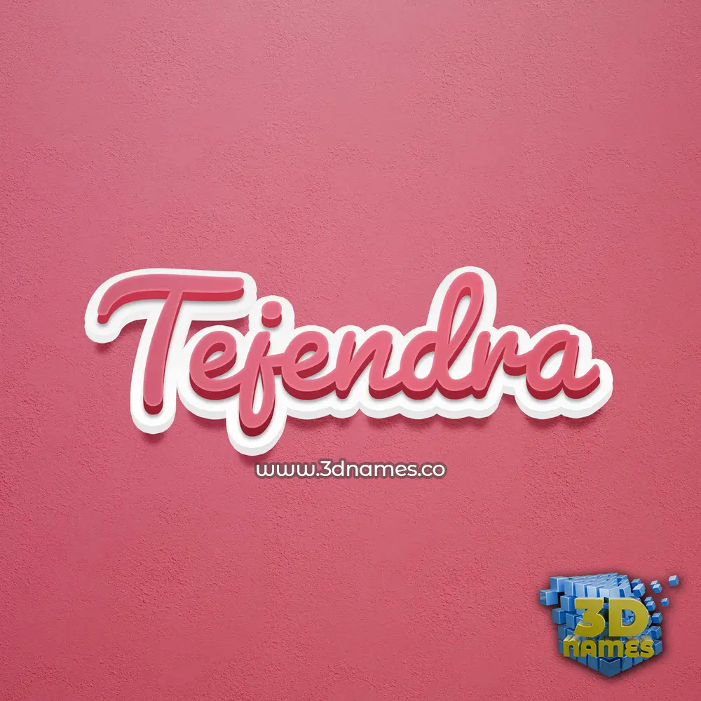 tejendra in Red Scribble style - 3D name wallpaper