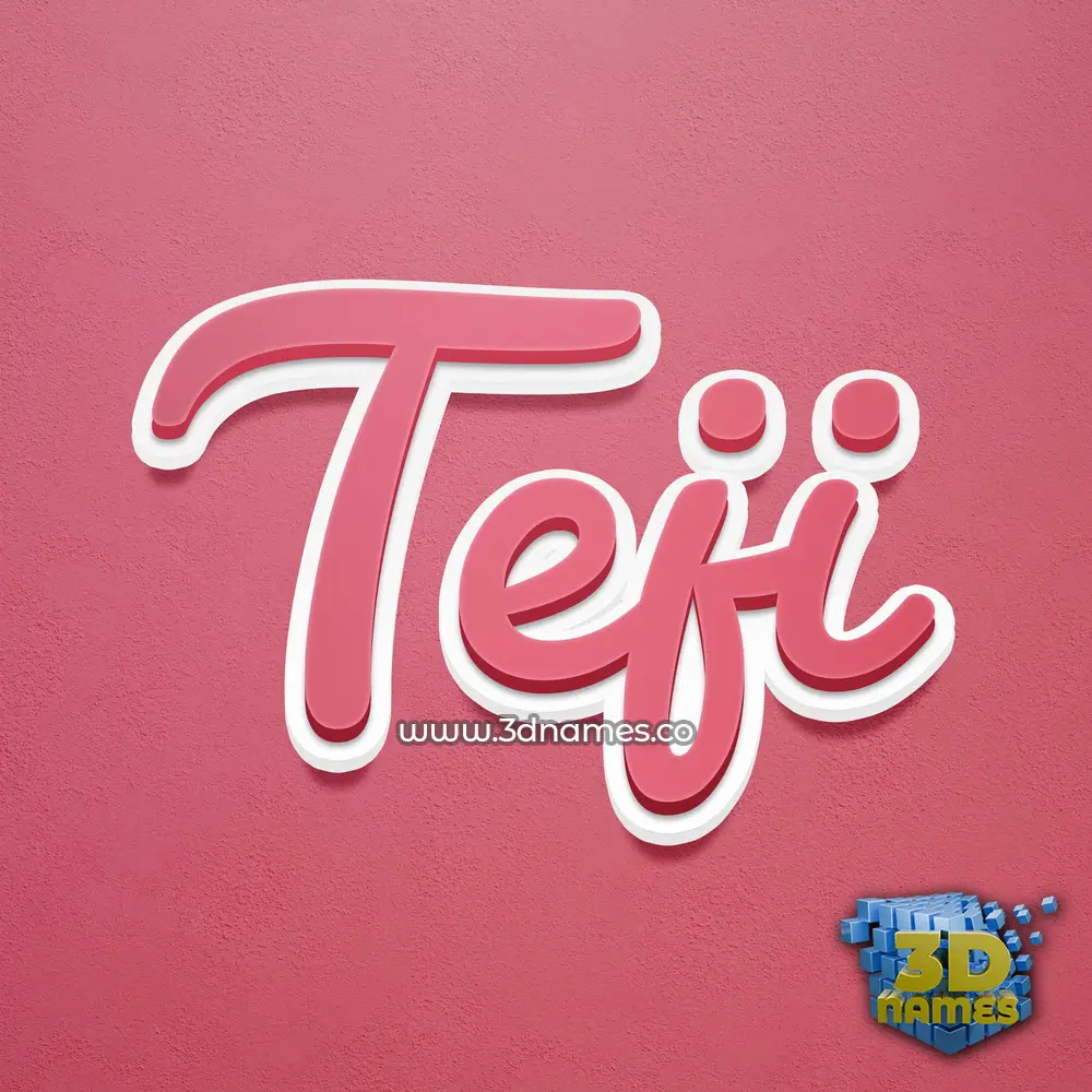teji in Red Scribble style - 3D name wallpaper