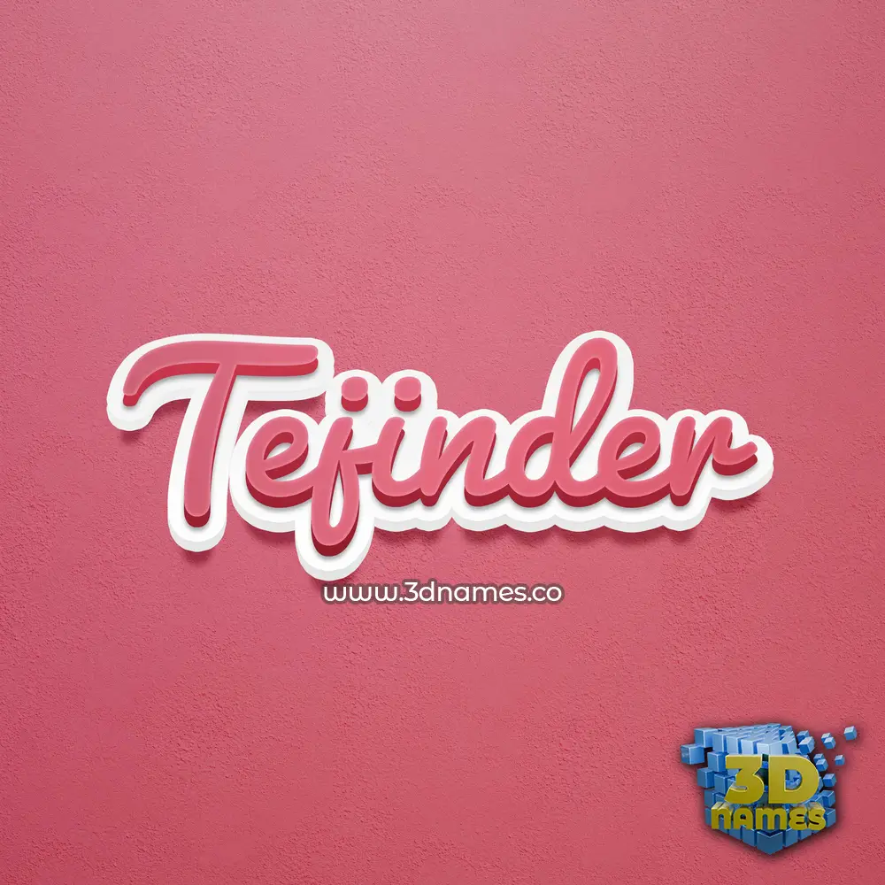 tejinder in Red Scribble style - 3D name wallpaper