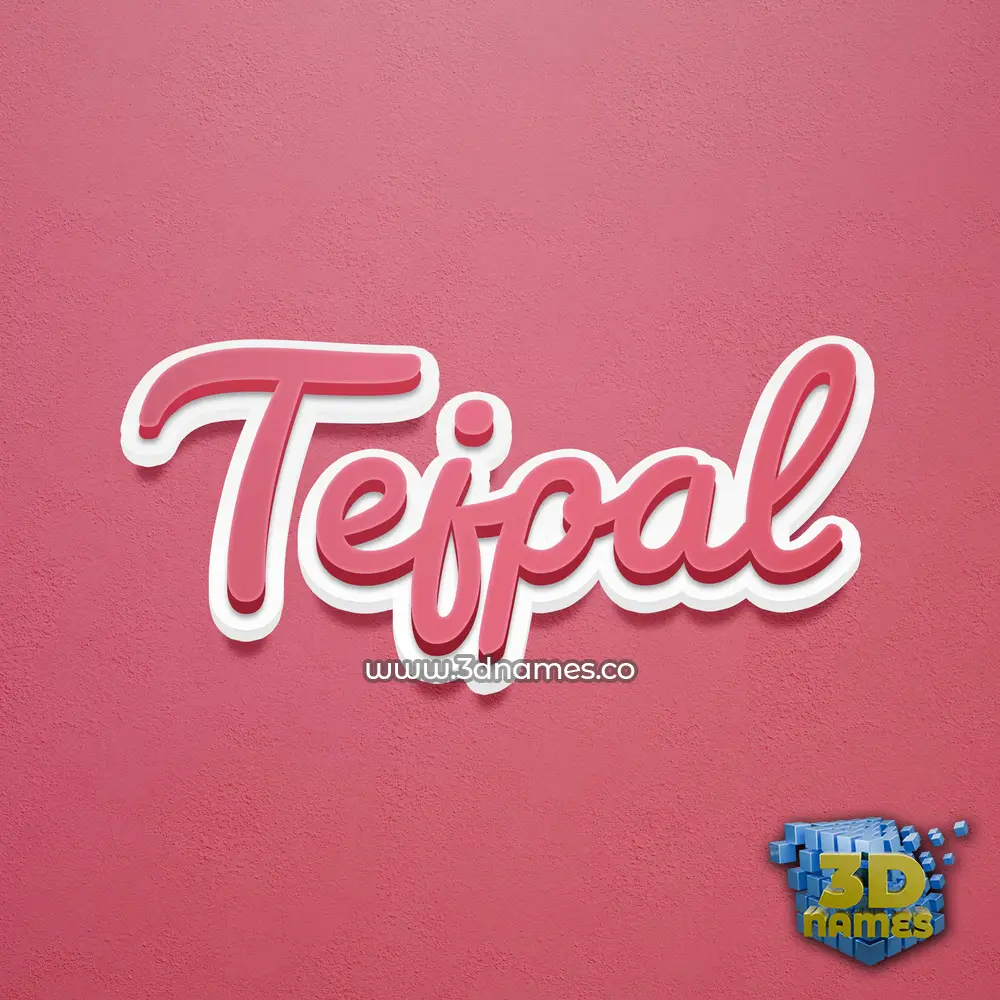 tejpal in Red Scribble style - 3D name wallpaper