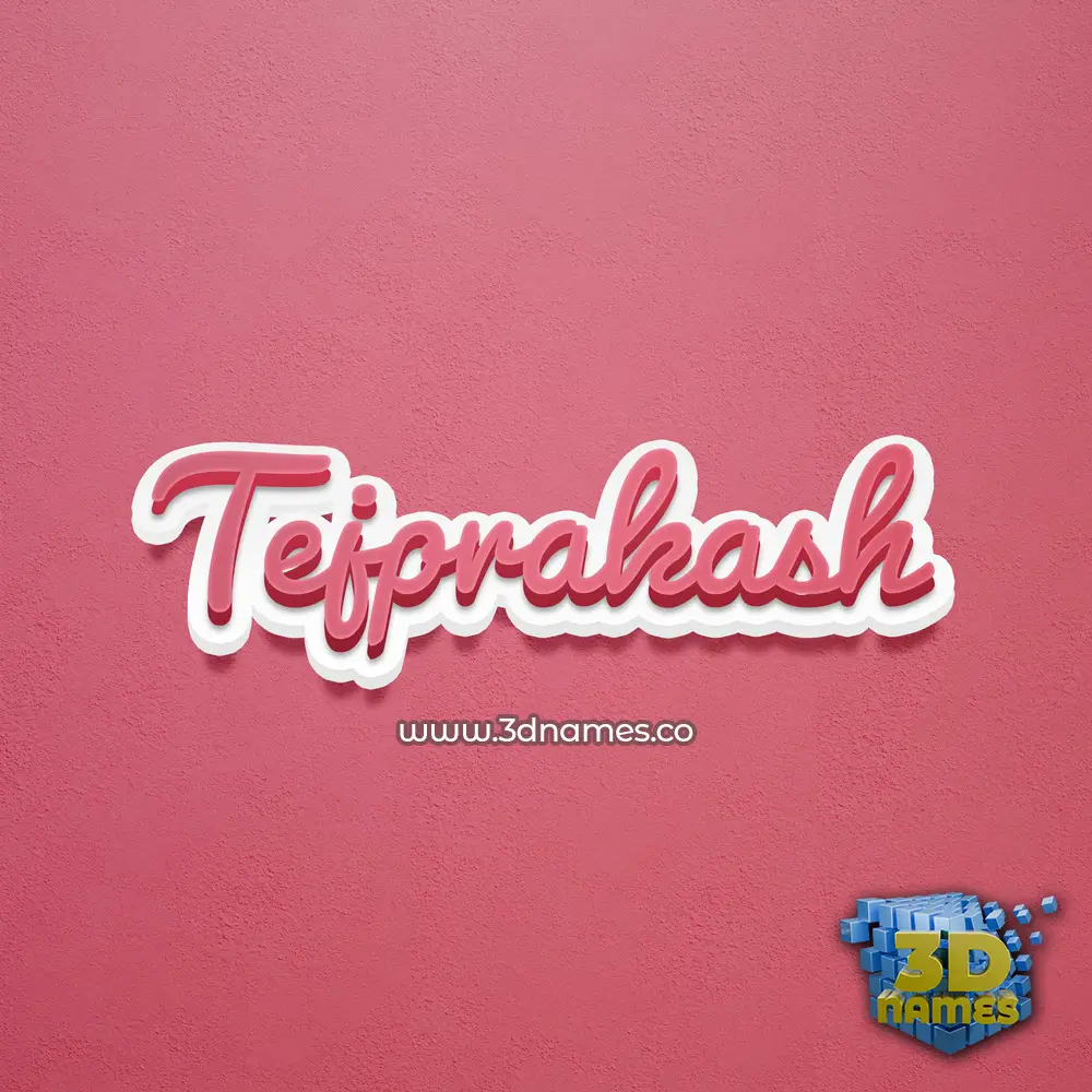 tejprakash in Red Scribble style - 3D name wallpaper