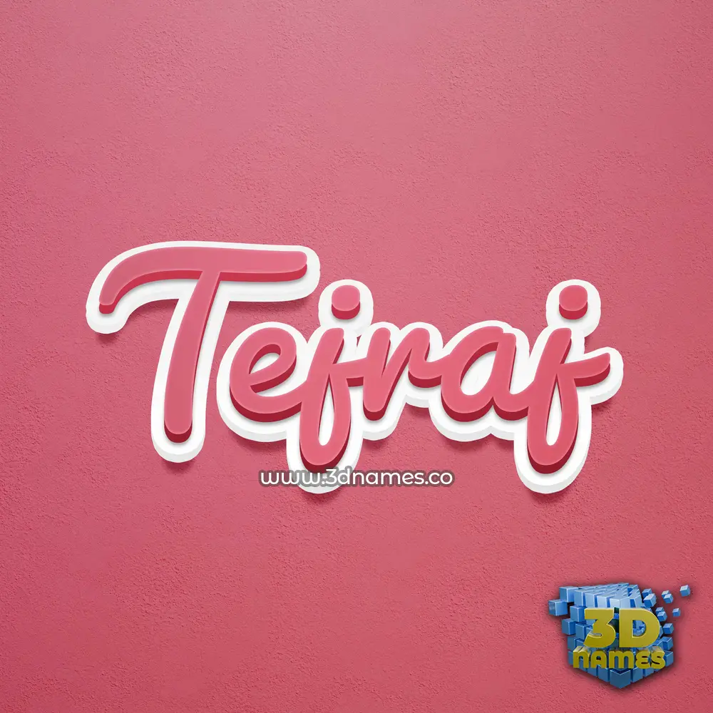 tejraj in Red Scribble style - 3D name wallpaper