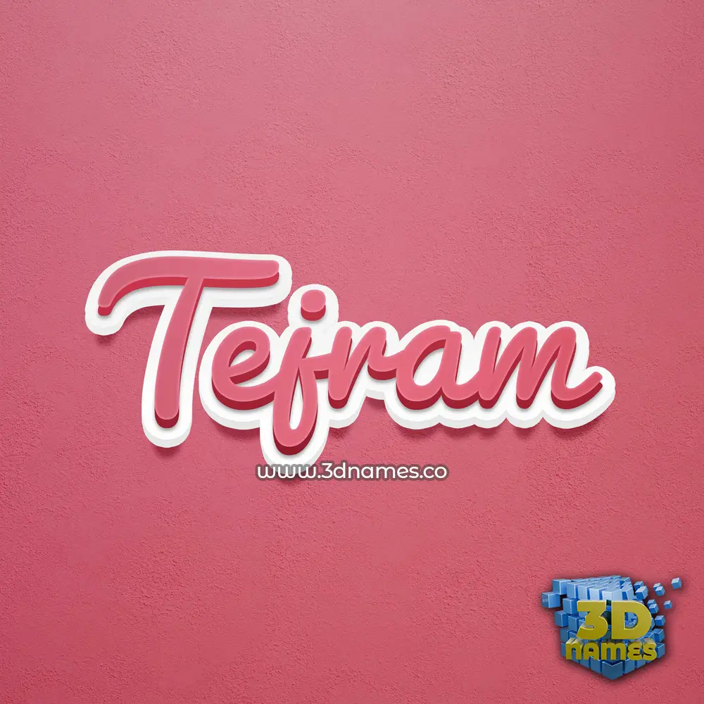 tejram in Red Scribble style - 3D name wallpaper