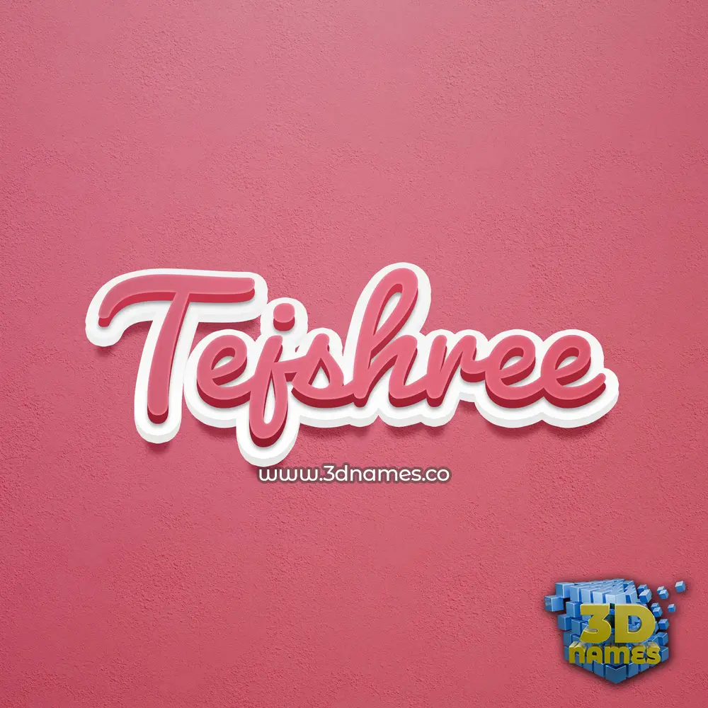 tejshree in Red Scribble style - 3D name wallpaper