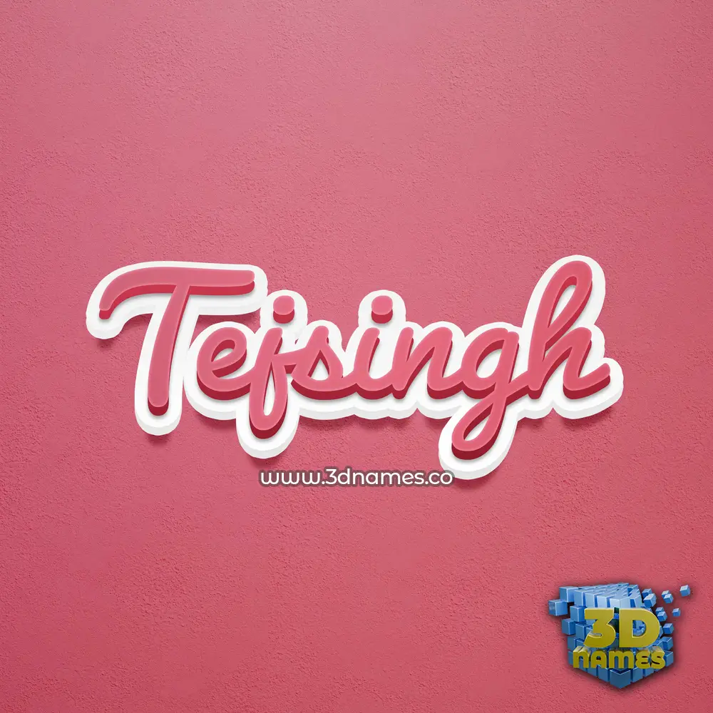 tejsingh in Red Scribble style - 3D name wallpaper