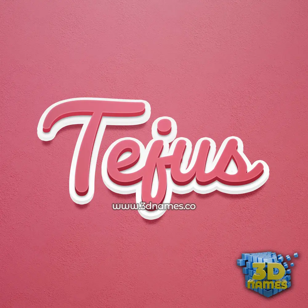 tejus in Red Scribble style - 3D name wallpaper