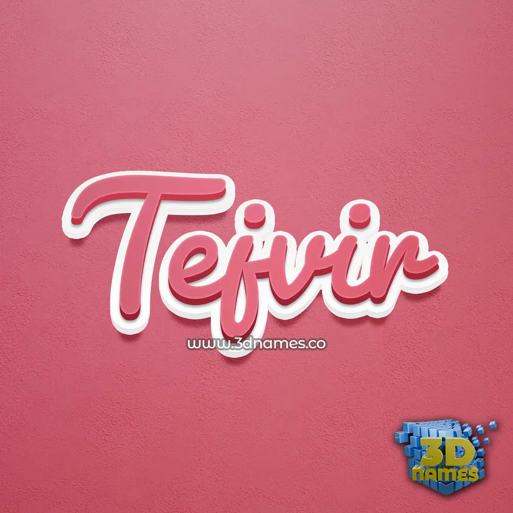 tejvir in Red Scribble style - 3D name wallpaper