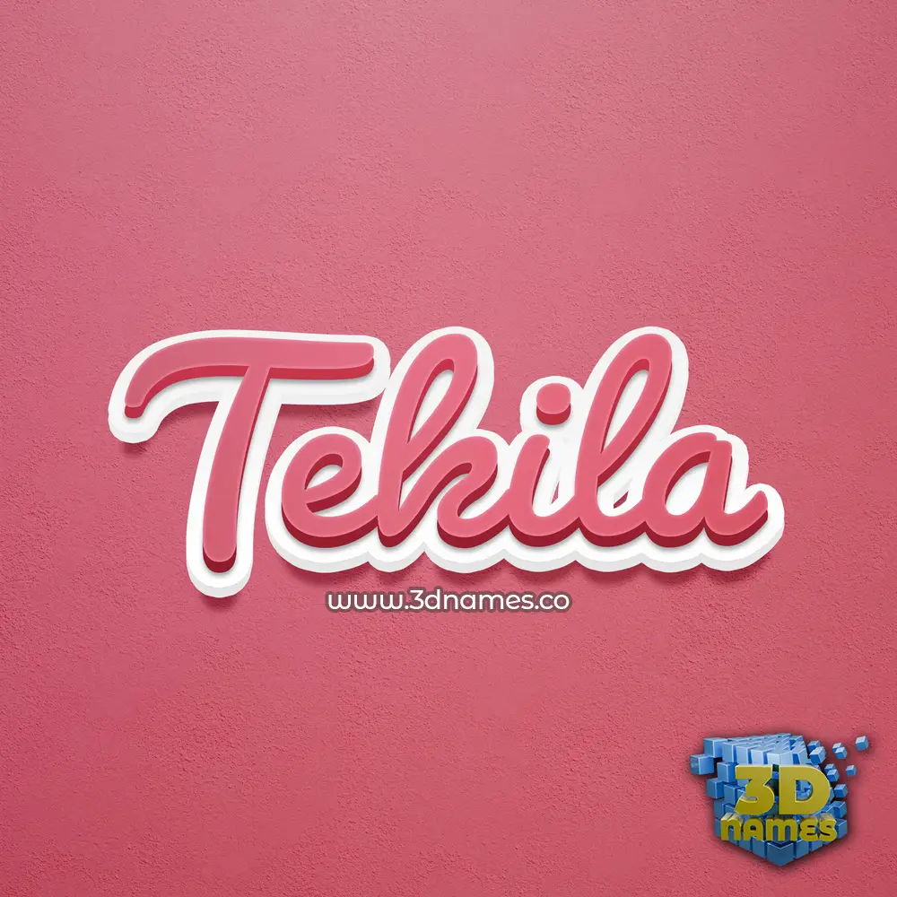 tekila in Red Scribble style - 3D name wallpaper