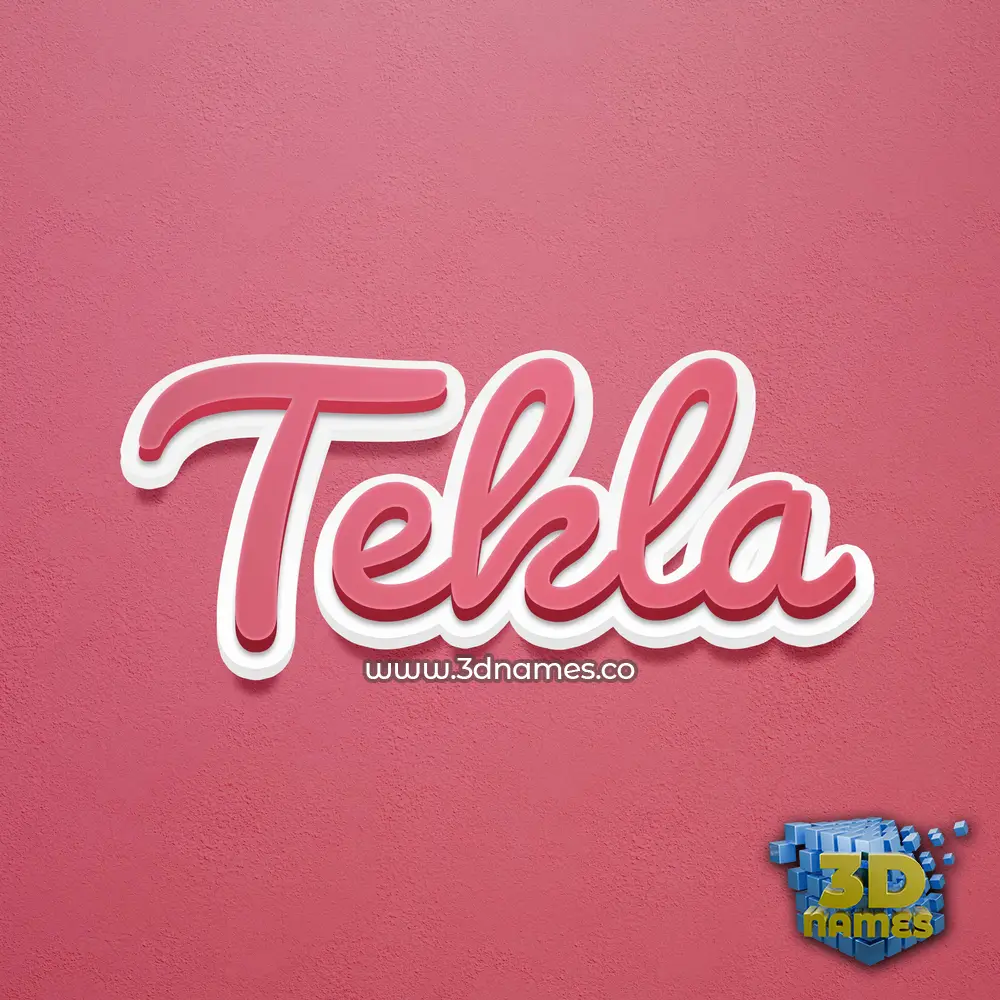 tekla in Red Scribble style - 3D name wallpaper