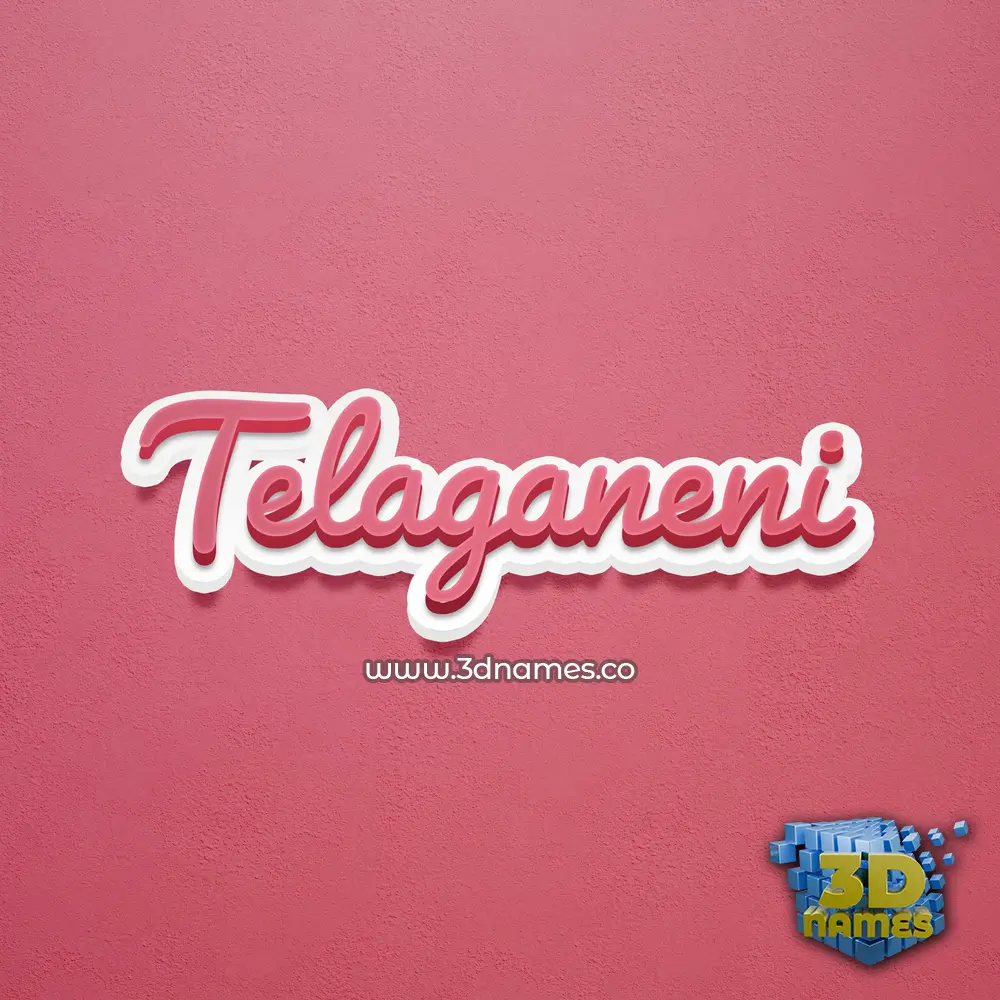 telaganeni in Red Scribble style - 3D name wallpaper