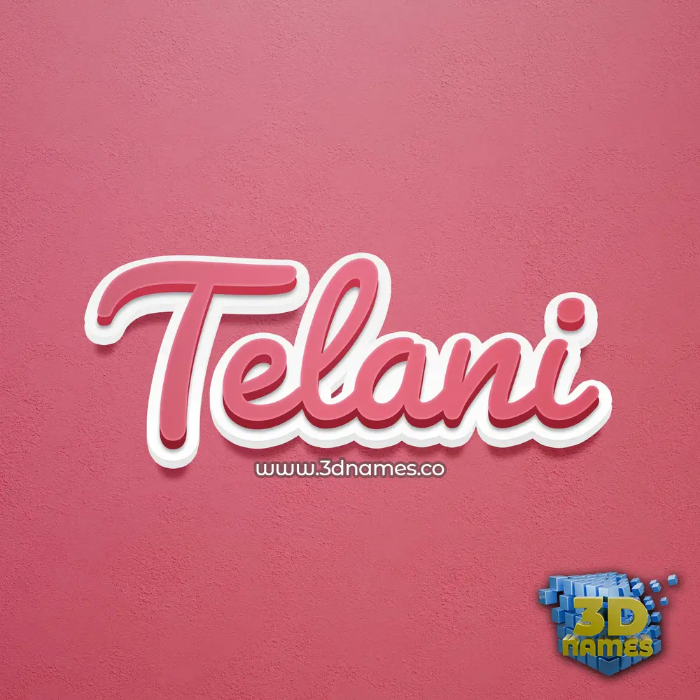 telani in Red Scribble style - 3D name wallpaper