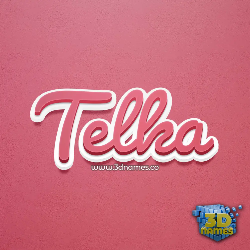 telka in Red Scribble style - 3D name wallpaper
