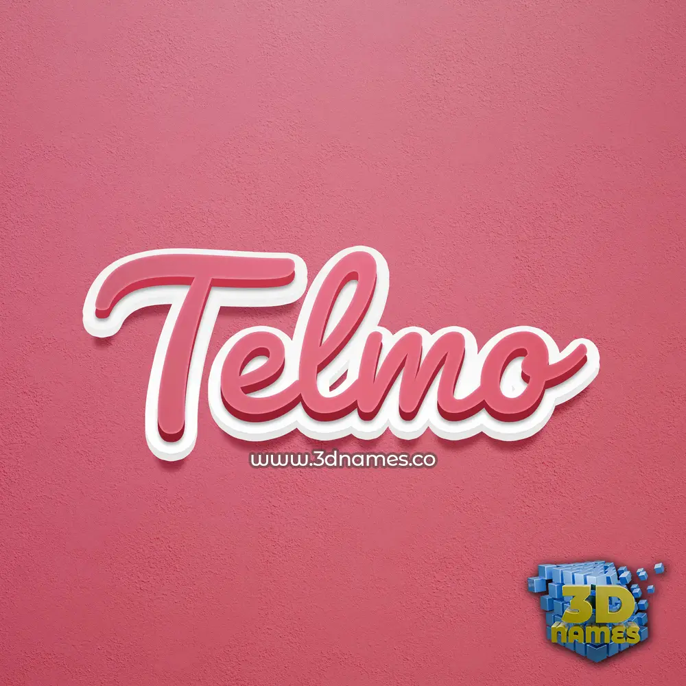 telmo in Red Scribble style - 3D name wallpaper