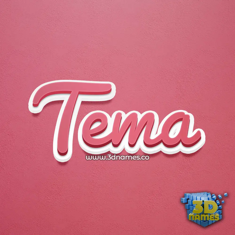 tema in Red Scribble style - 3D name wallpaper