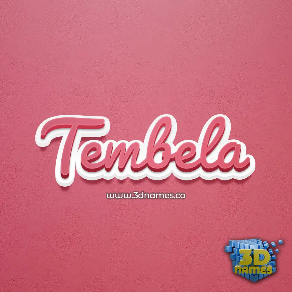 tembela in Red Scribble style - 3D name wallpaper