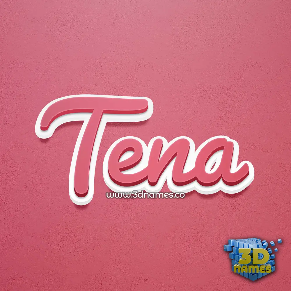 tena in Red Scribble style - 3D name wallpaper