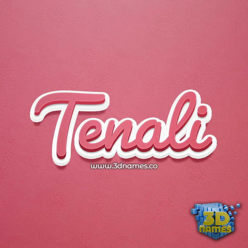 tenali in Red Scribble style - 3D name wallpaper