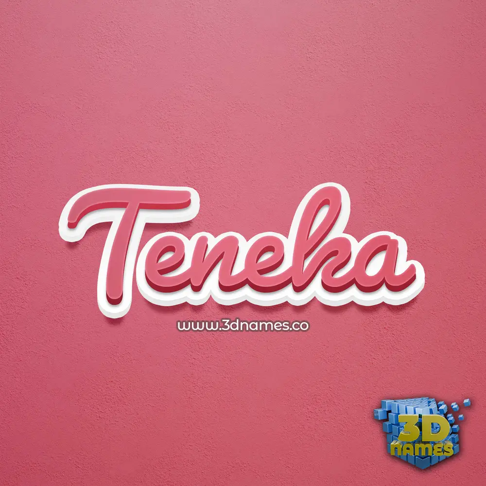 teneka in Red Scribble style - 3D name wallpaper