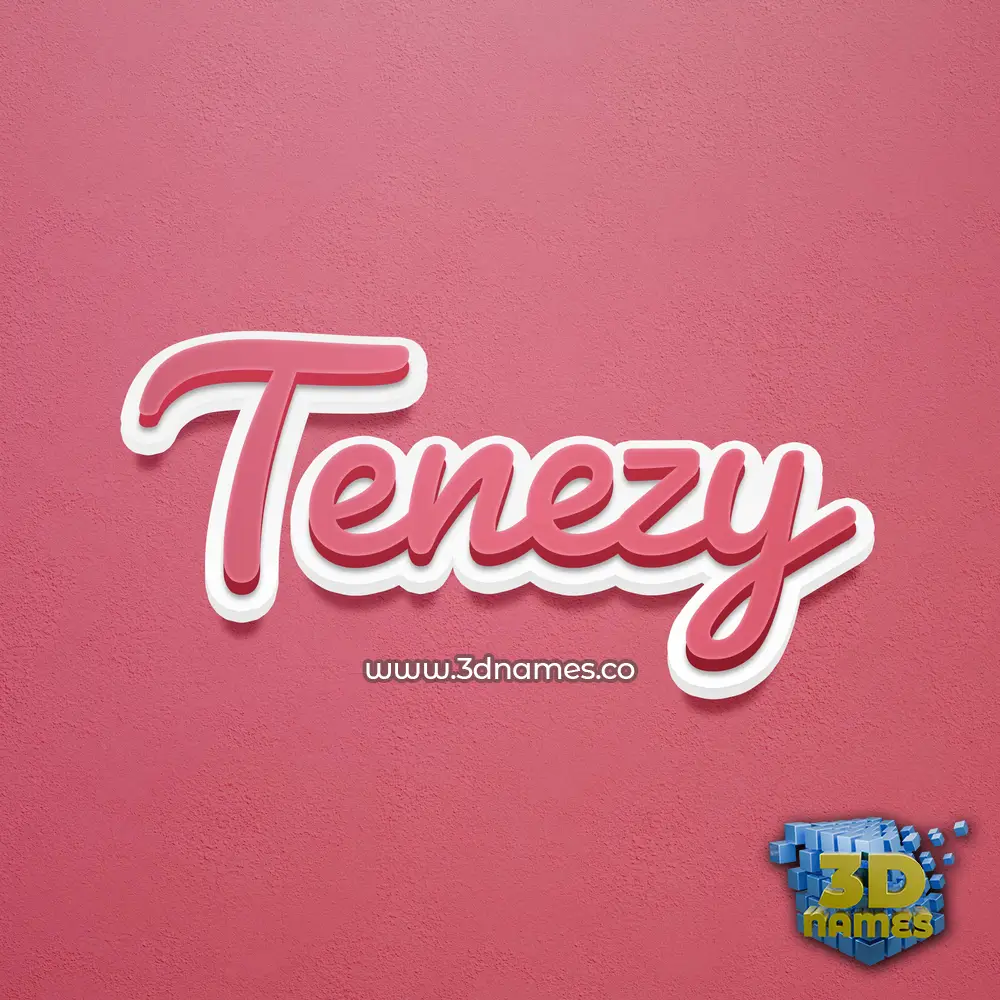 tenezy in Red Scribble style - 3D name wallpaper