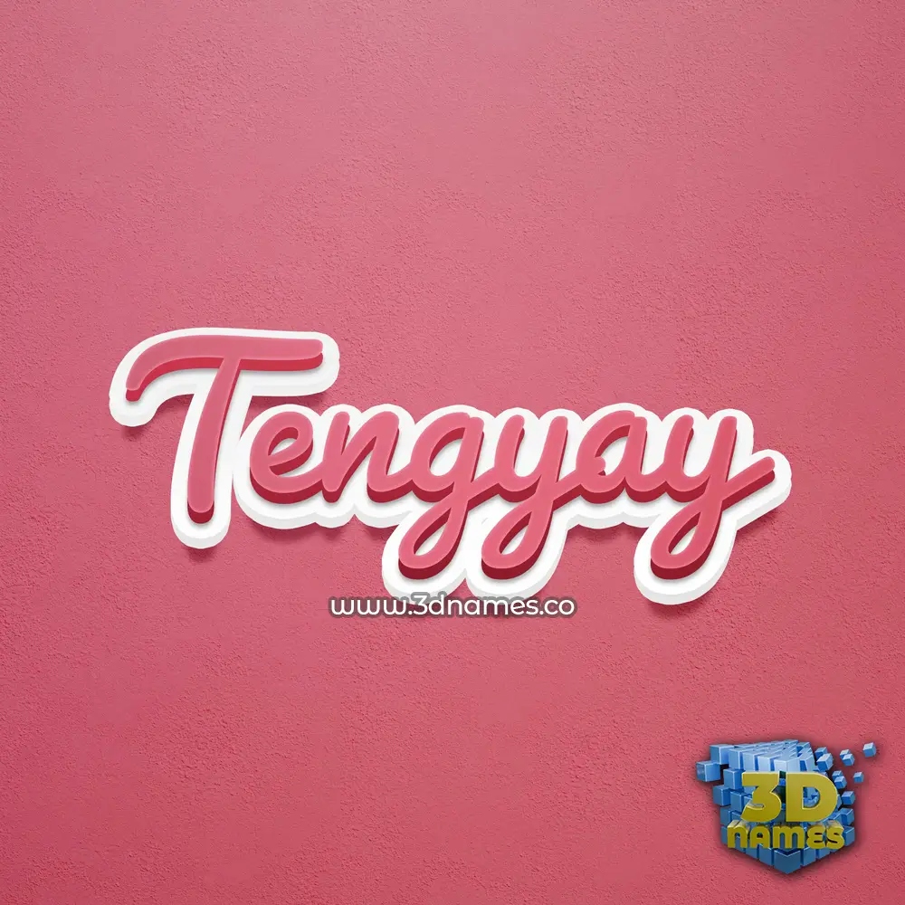 tengyay in Red Scribble style - 3D name wallpaper