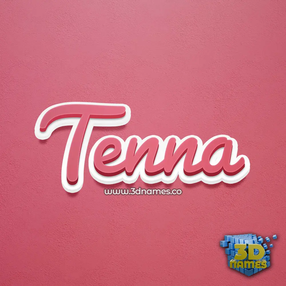 tenna in Red Scribble style - 3D name wallpaper