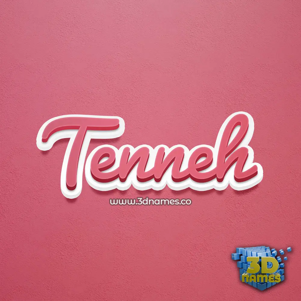 tenneh in Red Scribble style - 3D name wallpaper