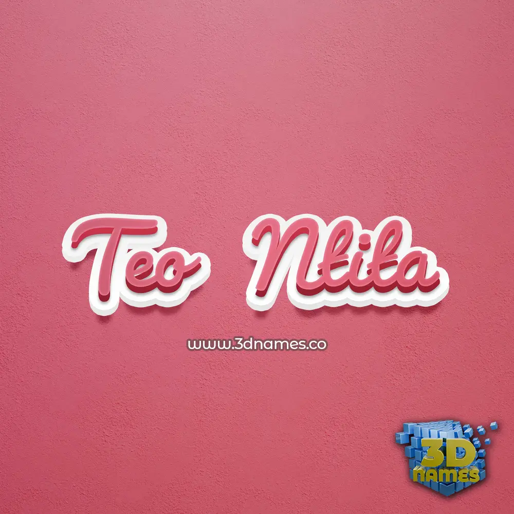 teo   ntita in Red Scribble style - 3D name wallpaper