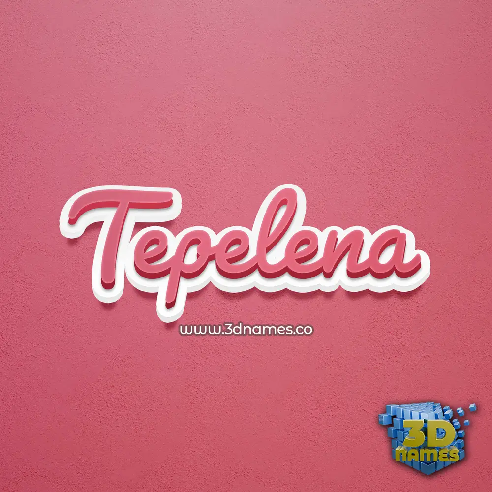 tepelena in Red Scribble style - 3D name wallpaper