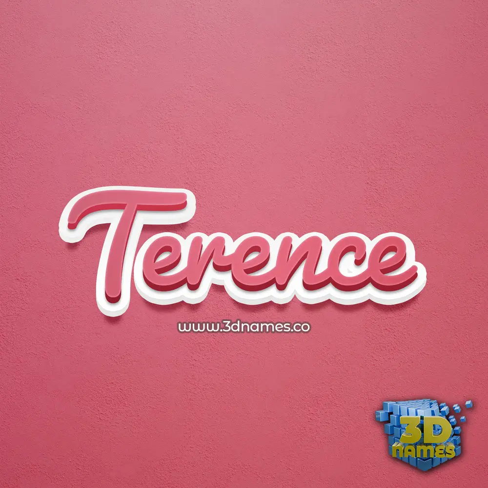 terence in Red Scribble style - 3D name wallpaper