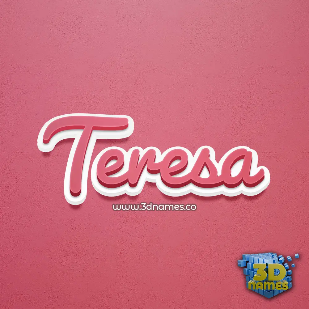 teresa in Red Scribble style - 3D name wallpaper