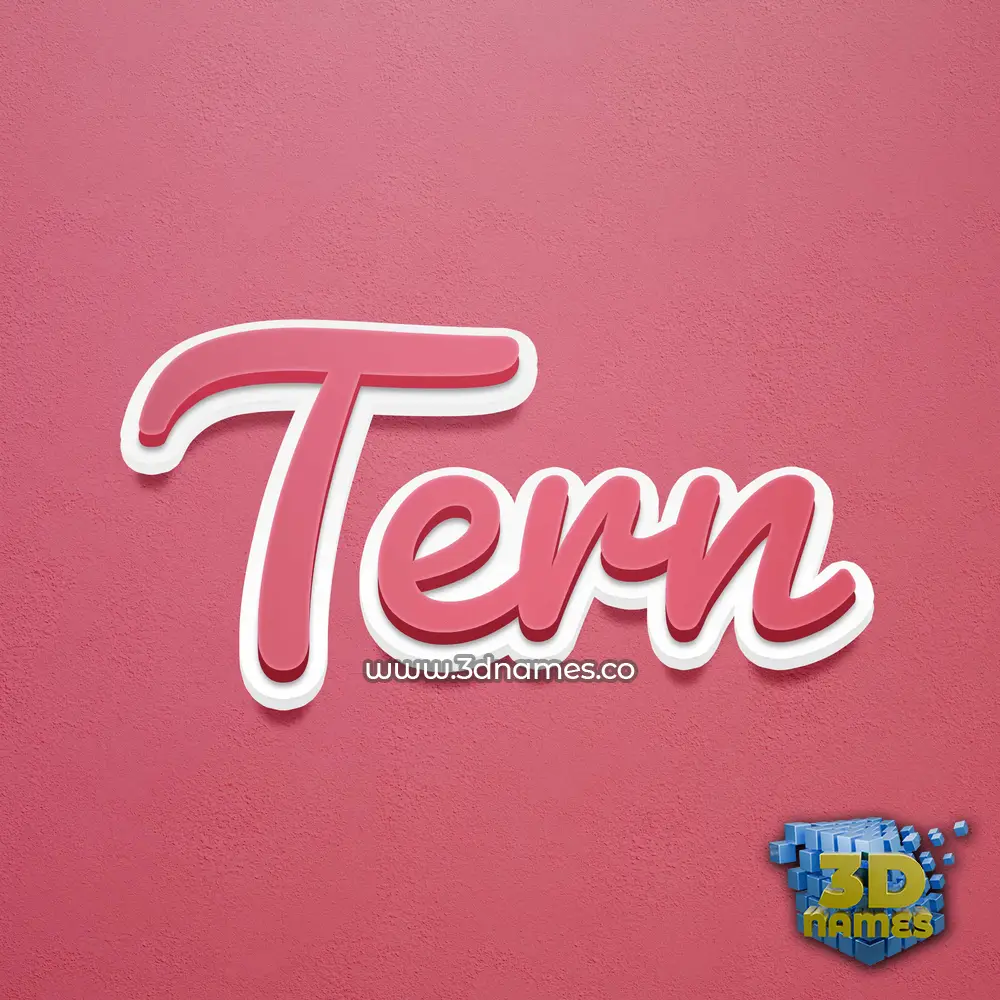 tern in Red Scribble style - 3D name wallpaper