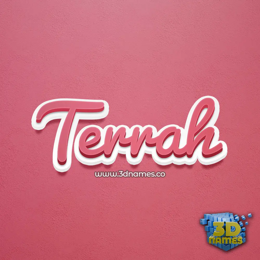 terrah in Red Scribble style - 3D name wallpaper
