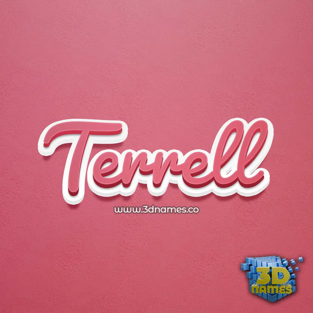 terrell in Red Scribble style - 3D name wallpaper