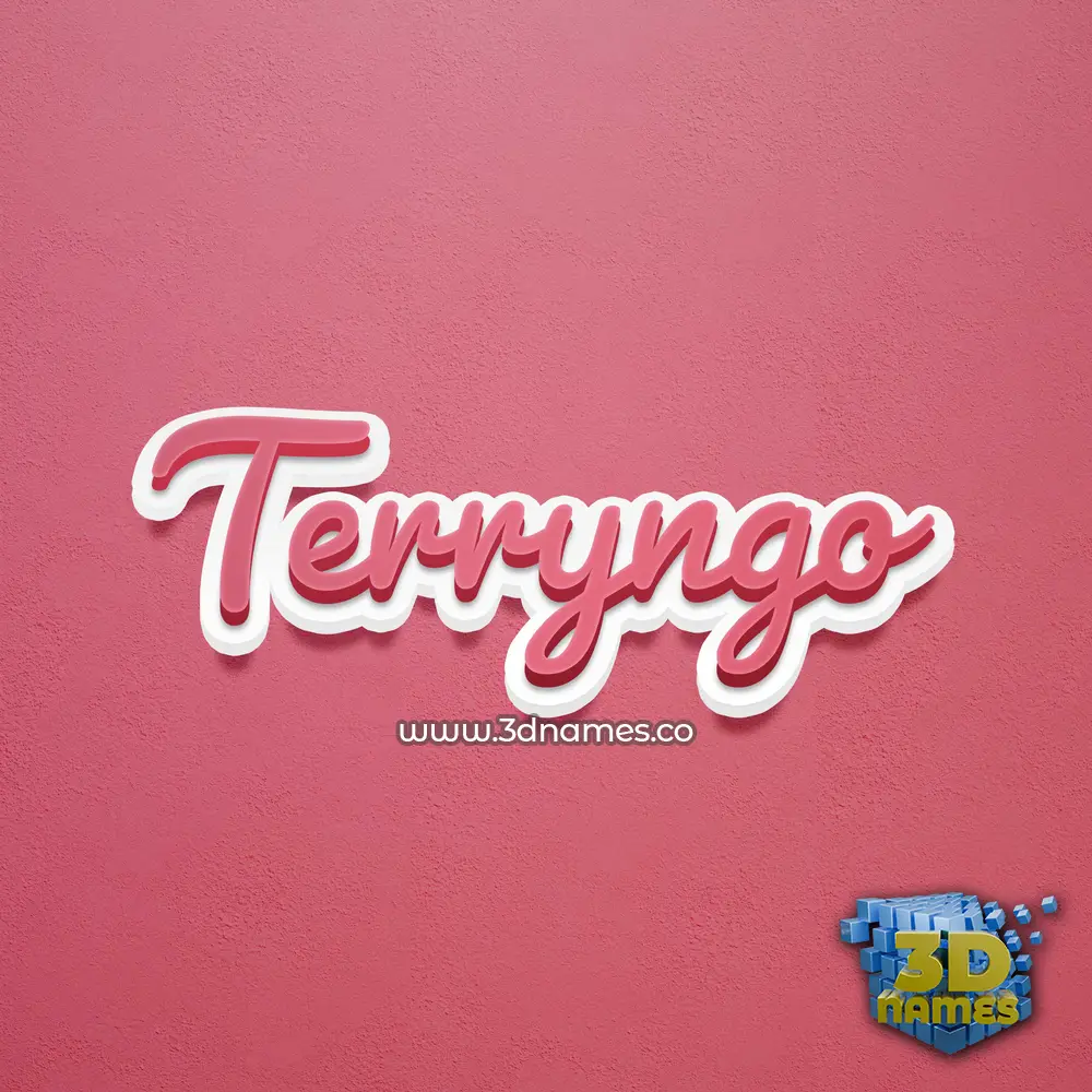 terryngo in Red Scribble style - 3D name wallpaper