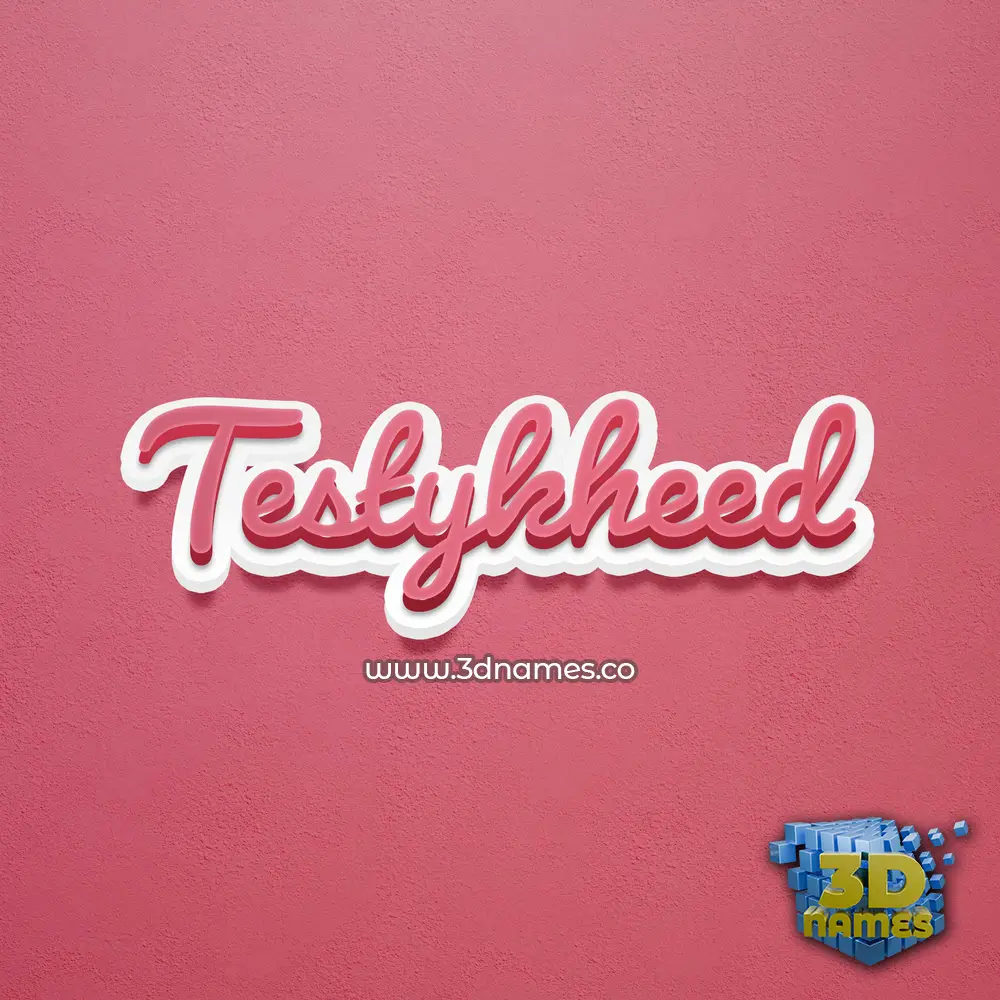 testykheed in Red Scribble style - 3D name wallpaper