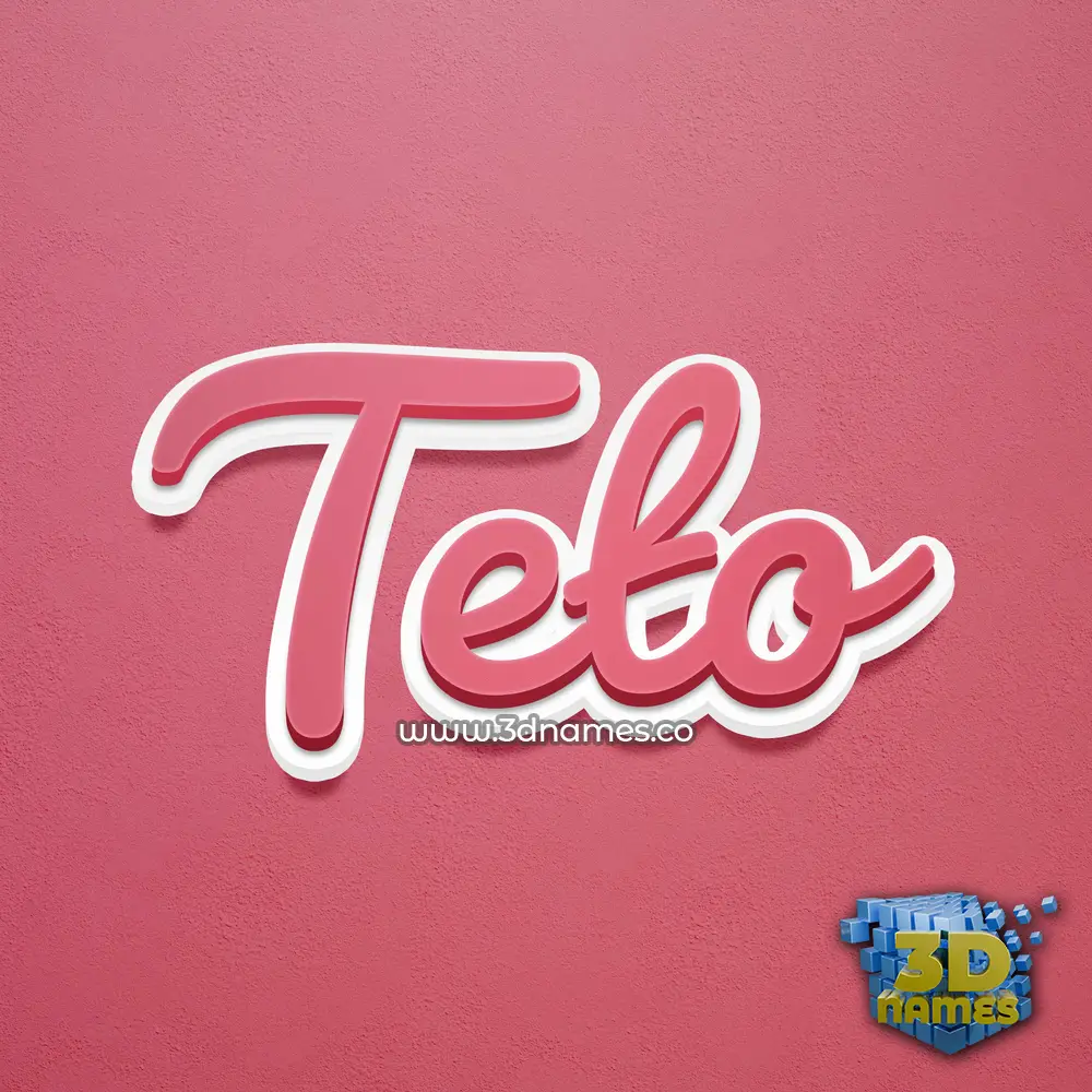 teto in Red Scribble style - 3D name wallpaper