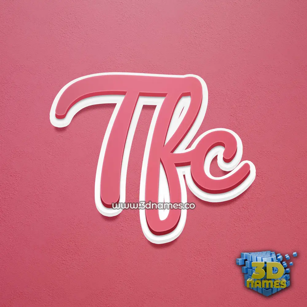 tfc in Red Scribble style - 3D name wallpaper