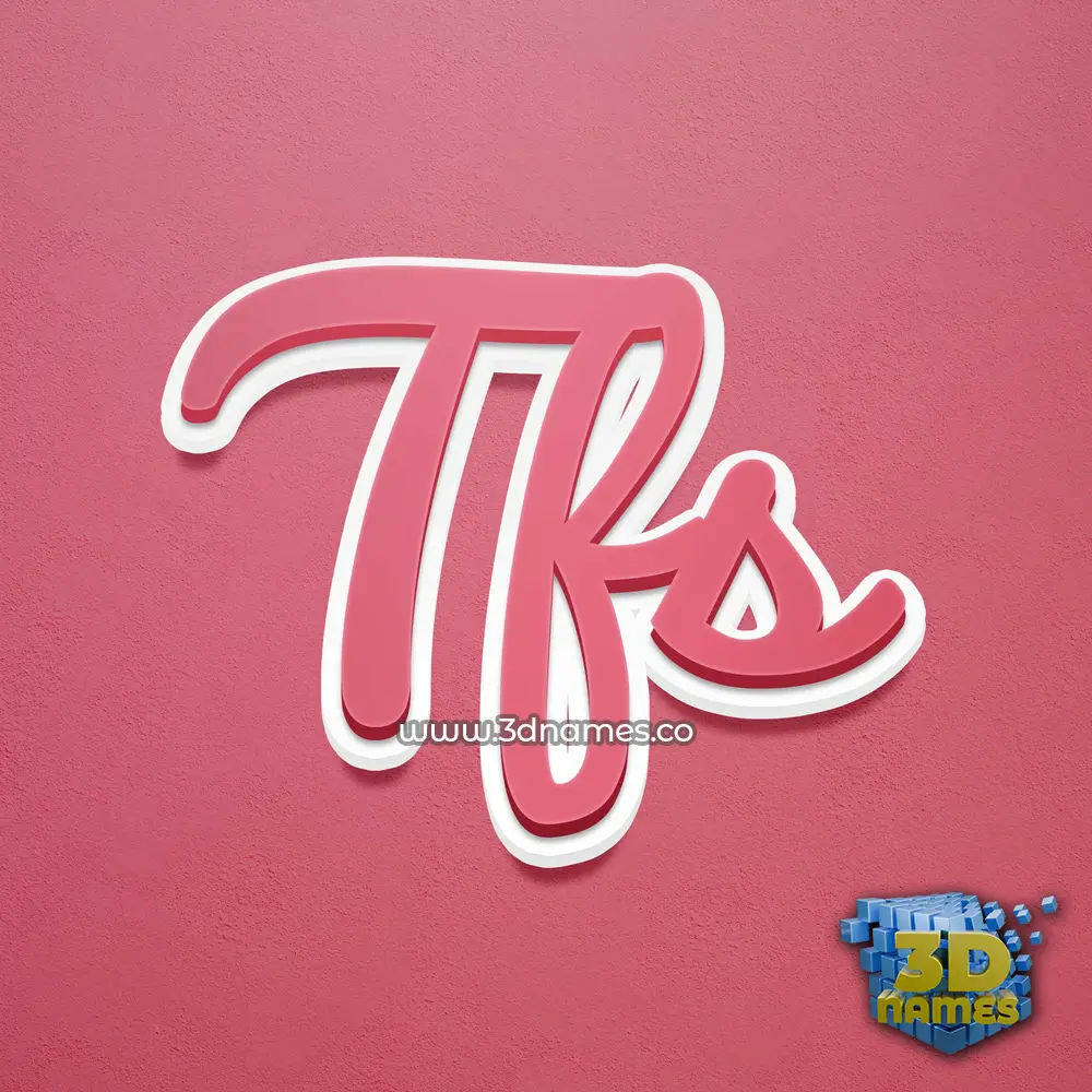 tfs in Red Scribble style - 3D name wallpaper