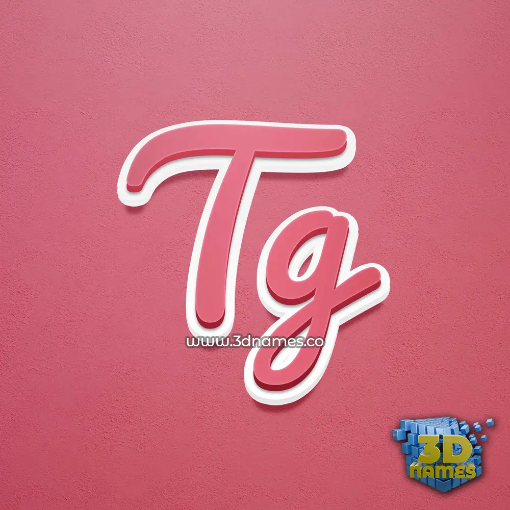 tg in Red Scribble style - 3D name wallpaper