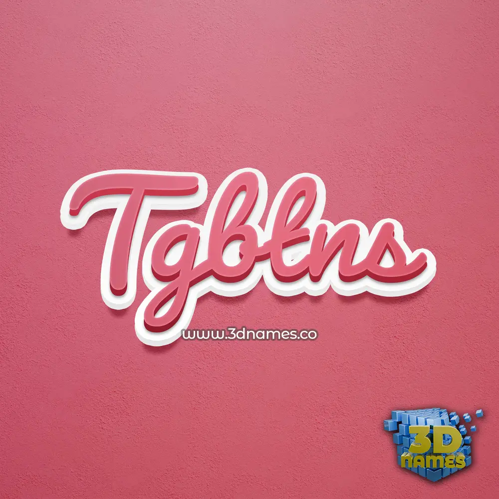 tgbtns in Red Scribble style - 3D name wallpaper
