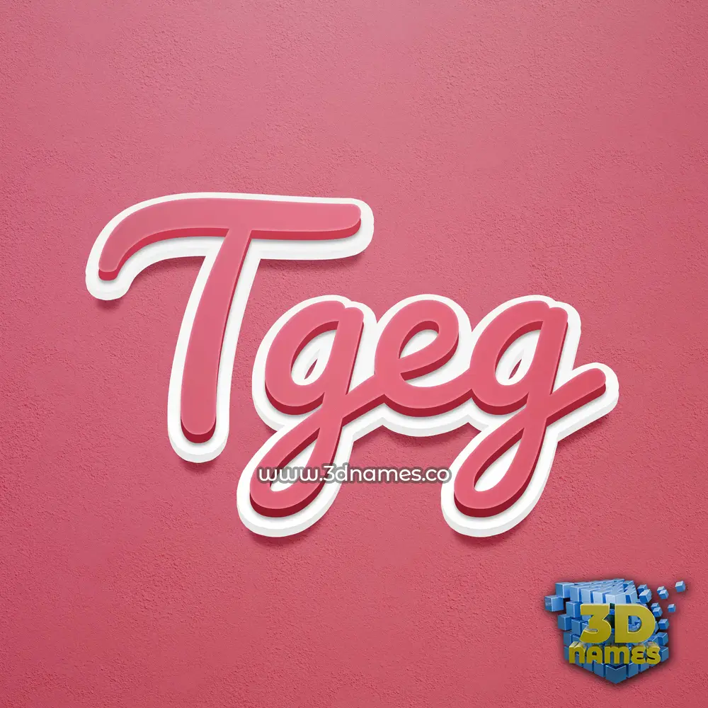 tgeg in Red Scribble style - 3D name wallpaper