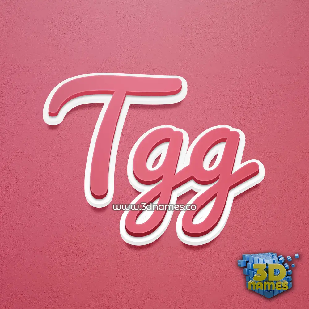 tgg in Red Scribble style - 3D name wallpaper